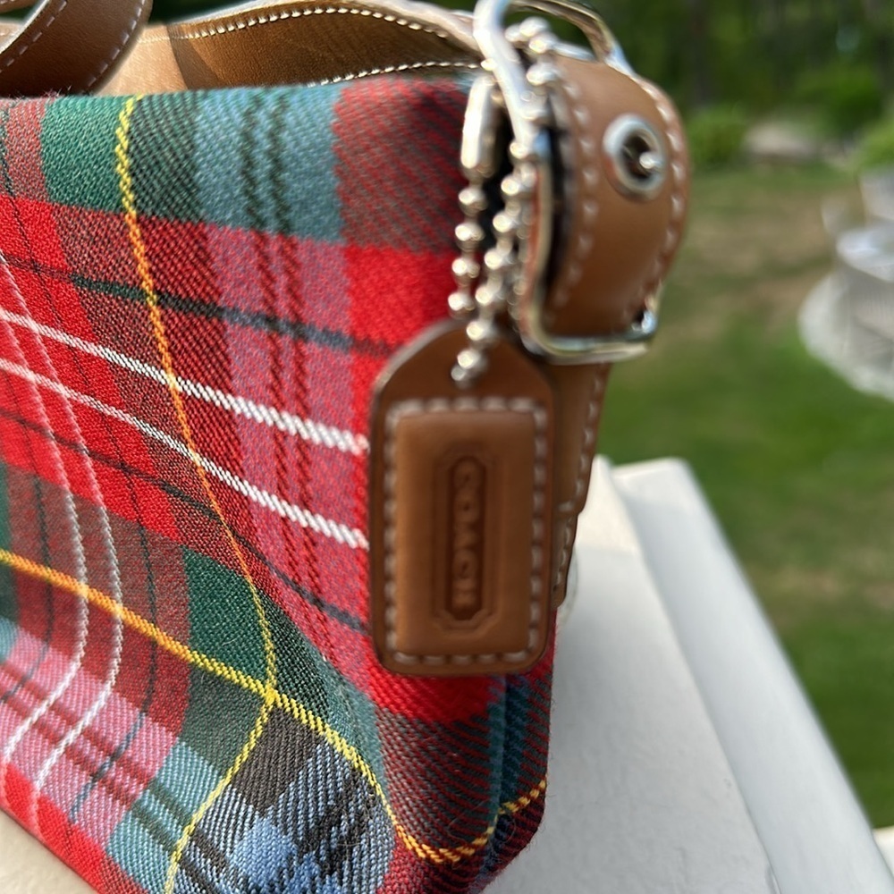 Coach Tartan Plaid Mini Purse - Gem